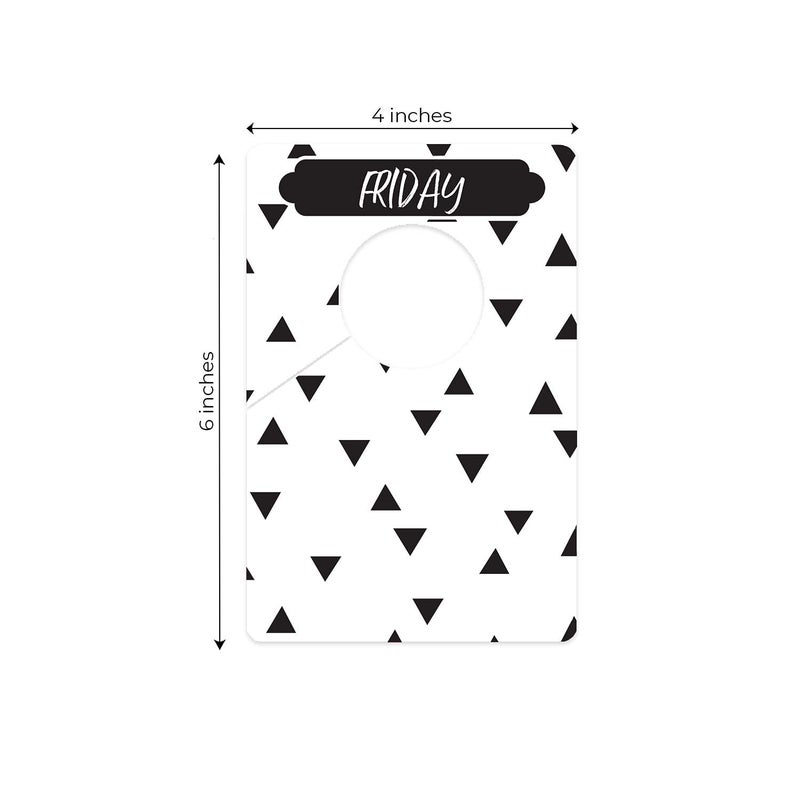 Canopy Street Day Of The Week Closet Dividers/Closet Organizer for Weekly Planning/Modern Clothing Divider Tags/School Morning Organization - Image 5